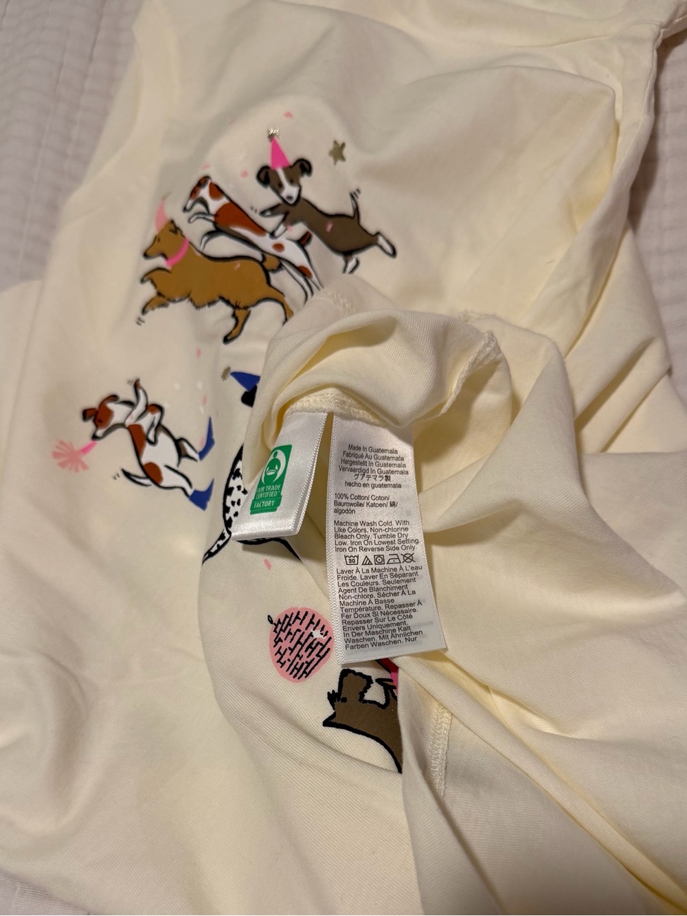 J. Crew Party Dogs Print Size M 💯% Cotton - Picture 9 of 10